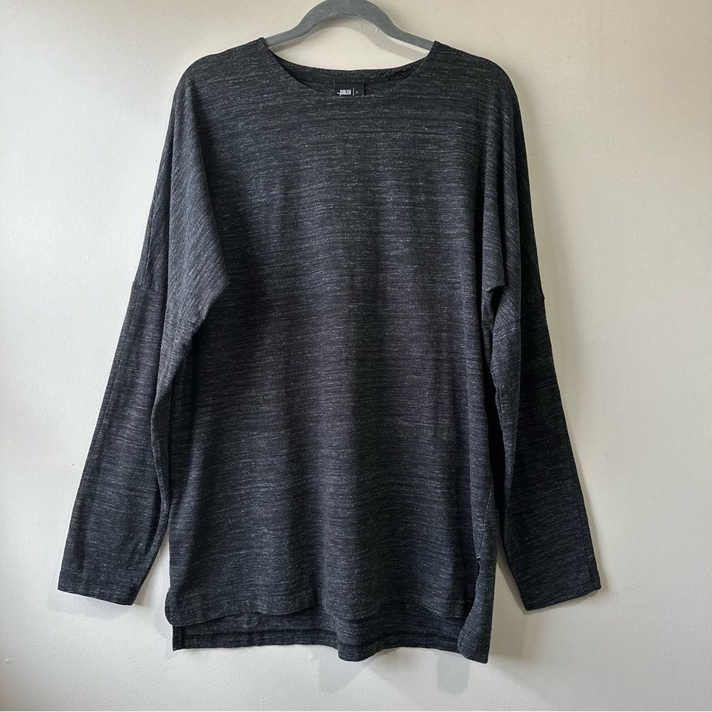 Publish Men’s Black Heather Elevated Basic Long Sleeve Shirt Size L Minimalist